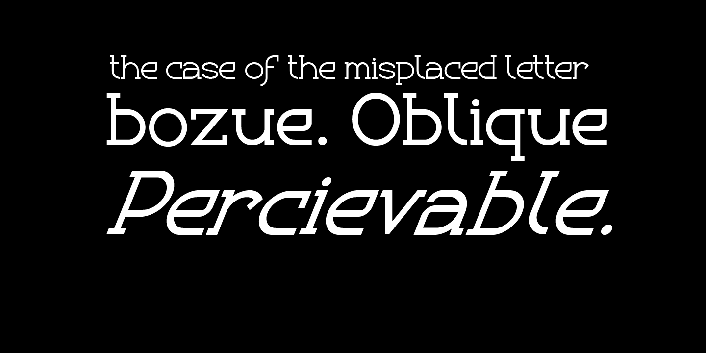 Пример шрифта Bozue #3